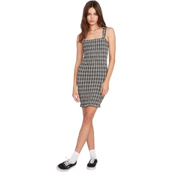 Dámské šaty VOLCOM šaty - Seeriously Dress Black Combo (BLC)