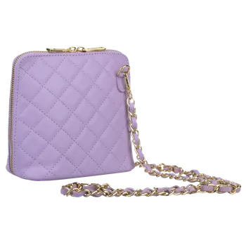 NovaKabelka.cz Kožená italská crossbody kabelka Giulia Viola Chiaro