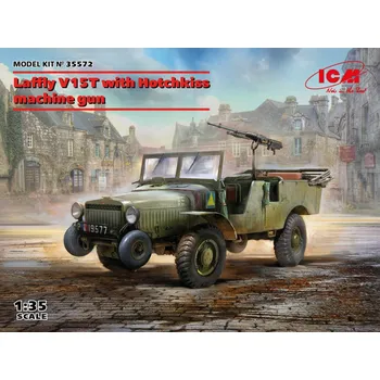 Plastikový model 1/35 Laffly V15T w/ Hotchkiss machine gun