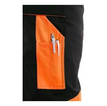 pracovní kraťasy Zahradníky CXS SIRIUS BRIGHTON, černo-oranžová, vel.64