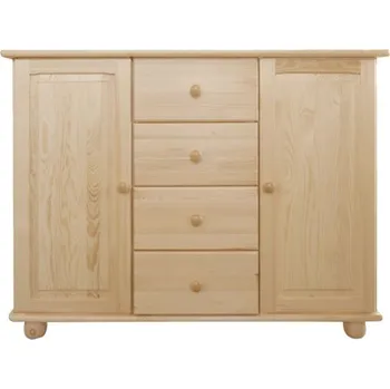 Komoda Kombinovaná komoda z masivu DEJA DEJ58 Barevné provedení: Olše světlá