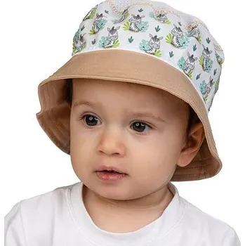 Kojenecká čepice letní klobouček Marika se zebrami velikost 44