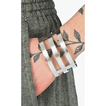 Náramek Kovový náramek SILVER GRID NO PATINA