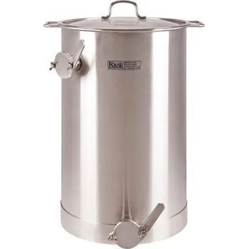 Nerezová stáčecí, čeřící (dekantační) nádoba s poklicí a síty 50LSK