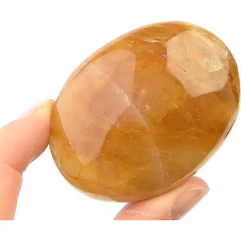 Přírodní kámen Hladký křišťál s limonitem 109g