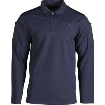 Pánské tričko Polokošile Mil-Tec Long Quick Dry - navy, 3XL