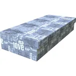 Válenda Words šedá lamelová s HR matrací