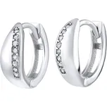 Zlaté kruhové náušnice OPHELIA se zirkony