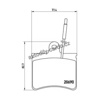 Brzdová destička Sada brzdových destiček BREMBO P61022 - CITROËN