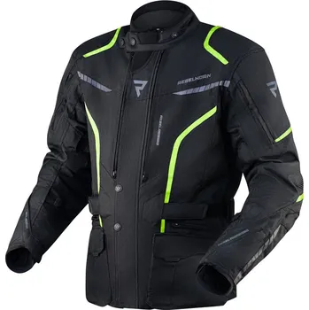 Moto bunda Bunda na motorku Rebelhorn Hiker III černá, žlutá 2XL
