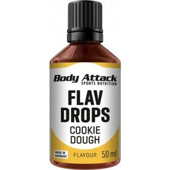 Sladidlo Body Attack Flav Drops 50 ml - Cookie Dough + Sleva 3 % pro registrované