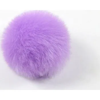 Bambule, bambulka z kožešiny levandulová 8 cm