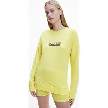 Dámská mikina Dámská mikina Calvin Klein QS6803 L Žlutá