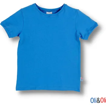 Dětské tričko s krátkým rukávem Oli&Oli - modrá barva 86