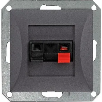 Stavebniny Timex Zásuvka Opus Style 1xAUDIO grafit