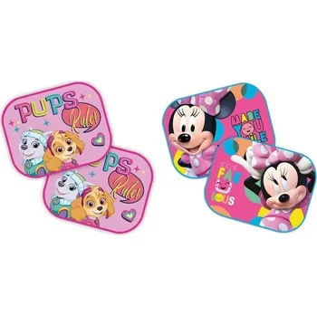 Stínítko do auta Sluneční clony do auta 2pack Patrola růžové, Minnie Typ: Paw Patrol