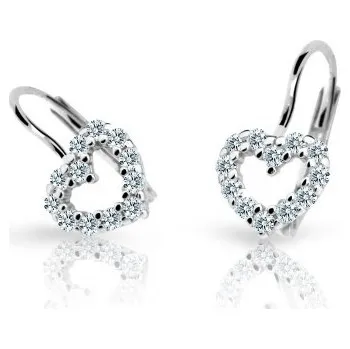 Náušnice Cutie Jewellery zlaté dětské naušnice C2157B-KL-White