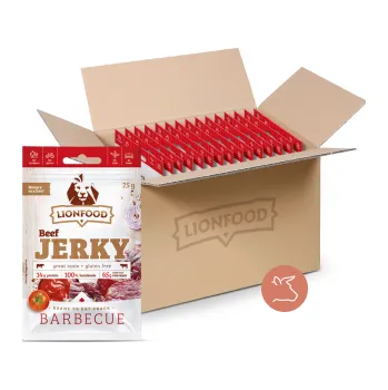 Sušené maso Lionfood BARBECUE 25 g Box 15ks
