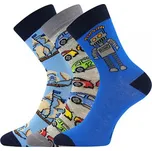 Dětské ponožky Boma 057-21-43 12/XII - balení 3 různé páry v barevném mixu mix A - kluk 20-24 (14-16)