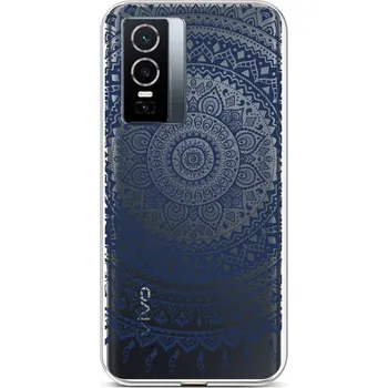 Pouzdro na mobilní telefon Kryt Vivo Y76 5G silikon Navy Mandala (obal neboli pouzdro na Vivo Y76 5G)
