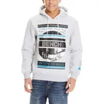 BENCH mikina - Graphic Hoodie Light Grey Marl Winter (MA1052)