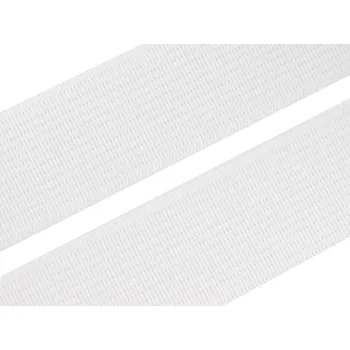 Pruženka hladká šíře 30 mm galonová bíla POL, barva Bílá