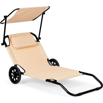 Zahradní lehátko Modern Home YLX-5015-2 lehátko na kolečkách 2 ks