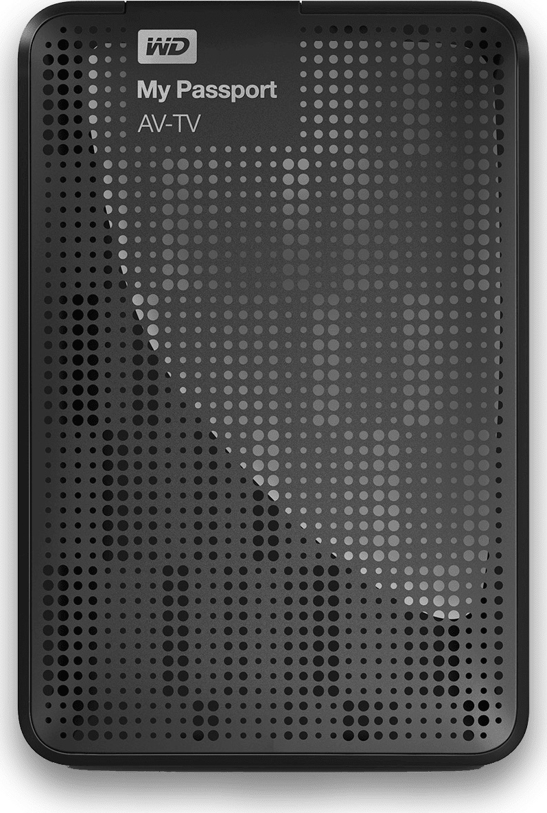 foto Externí pevný disk Western Digital My Passport AV-TV 1 TB (WDBHDK0010BBK-EESN)