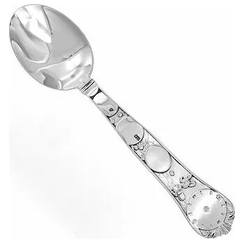 Příbor Stříbrná dětská lžička s myškou