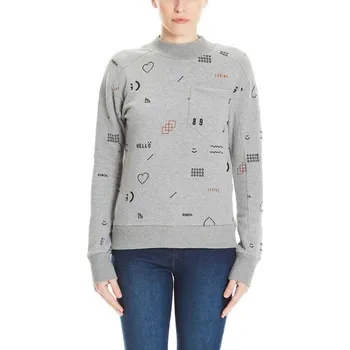 Pánská mikina BENCH mikina - Velvet Embroidery Jumper Winter Grey Marl (MA1054)