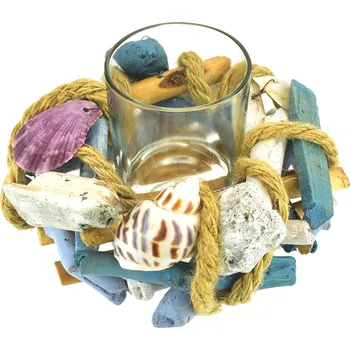 Svícen Svícen s mořskými dekoracemi 9x19 cm