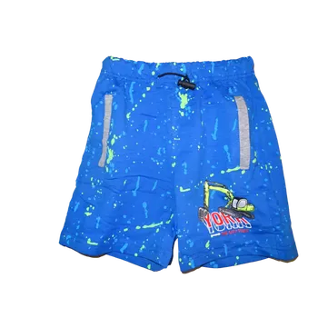 Chlapecké kraťasy Chlapecké modré kraťasy se zeleným bagříkem 122