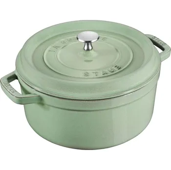 Hrnec Staub Cocotte hrnec kulatý 22 cm/2,6 l šalvějově zelená, 11022115