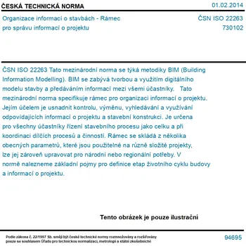 ČSN ISO 22263 - Organizace informací o stavbách - Rámec pro správu informací o projektu - Tisk