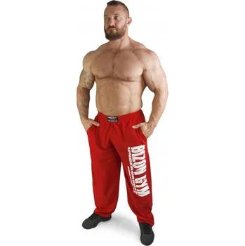 Bizon Gym Tepláky 106 - červená/bílá Velikost: L