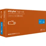 MERCATOR MEDICAL Nitrilové rukavice High Risk nitrilové, bez pudru 100ks Velikost: L