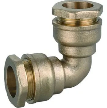 Fitinka PE mosazná spojka koleno 90° na polyetylénové trubky (polyš) - 25x25 4809