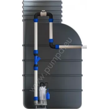 Kanalizační potrubí PUMPA black line Box 1 VP PQD 7-16 čerpací jímka včetně šachty, volná instalace, plovák na čerpadle, 230V 1,5kW, kabel 10m ZB00044610