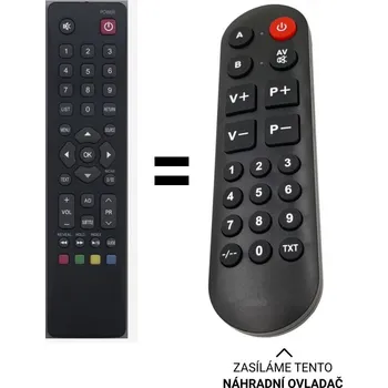 Dálkový ovladač Metz 32TB2000 náhradní dálkový ovladač pro seniory