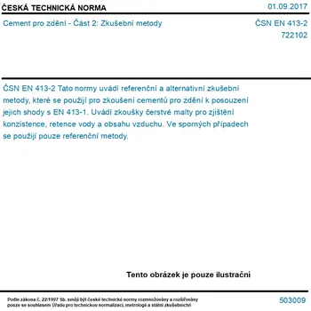 ČSN EN 413-2 - Cement pro zdění - Část 2: Zkušební metody - Tisk