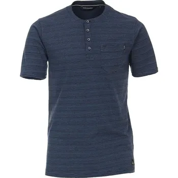 Pánské tričko Casa Moda 4XL - 6XL krátký rukáv tmavě modré s proužky Casa Moda - 5XL