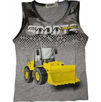 Chlapecké tílko Chlapecké šedé tílko s nakladačem 122