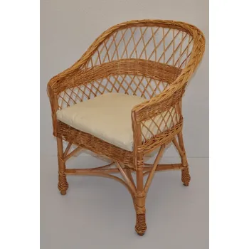 Křeslo RUDNIK Proutí Béžové Melírované