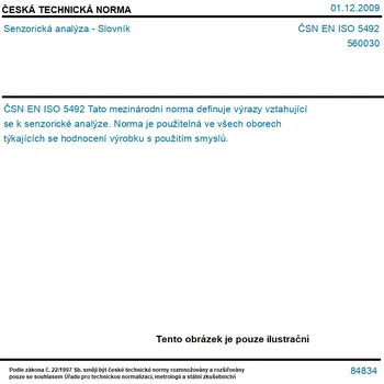 ČSN EN ISO 5492 - Senzorická analýza - Slovník - Tisk
