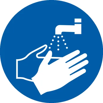 Značení Umyj si ruce ISO 7010 samolepící vinylová fólie 100 x 100 mm