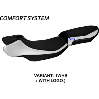 Moto sedlo TPZ Italia Potah sedla BMW R 1200 RS (15-19) Aurelia Color RS comfort model potah sedla: bez loga 1WHB (white-blue)