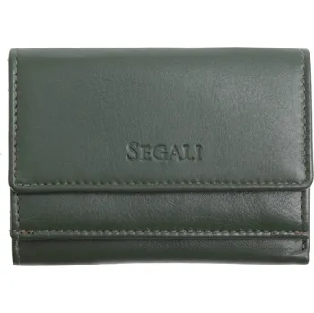 Peněženka Malinká dámská kožená peněženka Segali SG1756 MINI tmavě zelená