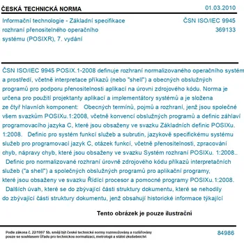 ČSN ISO/IEC 9945 - Informační technologie - Základní specifikace rozhraní přenositelného operačního systému (POSIXR), 7. vydání - Tisk