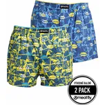 trenky Meatfly Agostino 2 Pack - Yellow/Blue Comics XL