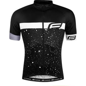 Cyklistické oblečení Force Spray krátký rukáv černý/bílý